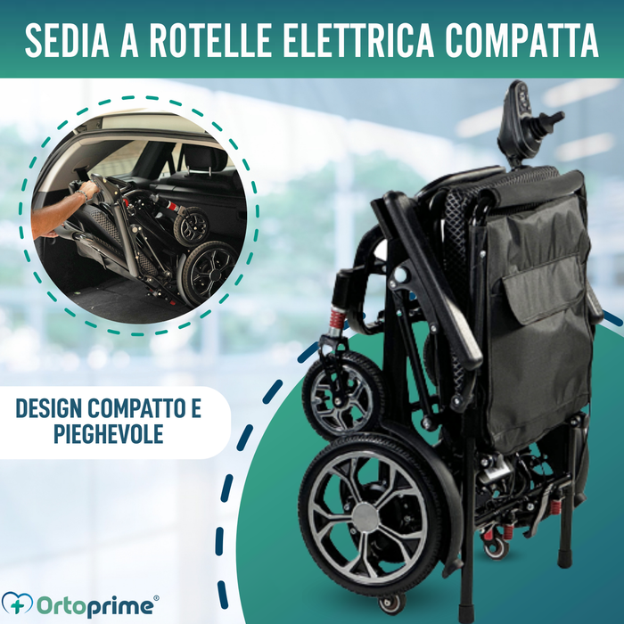 Sedia a Rotelle Elettrica Pieghevole Ultra Leggera | 10Ah