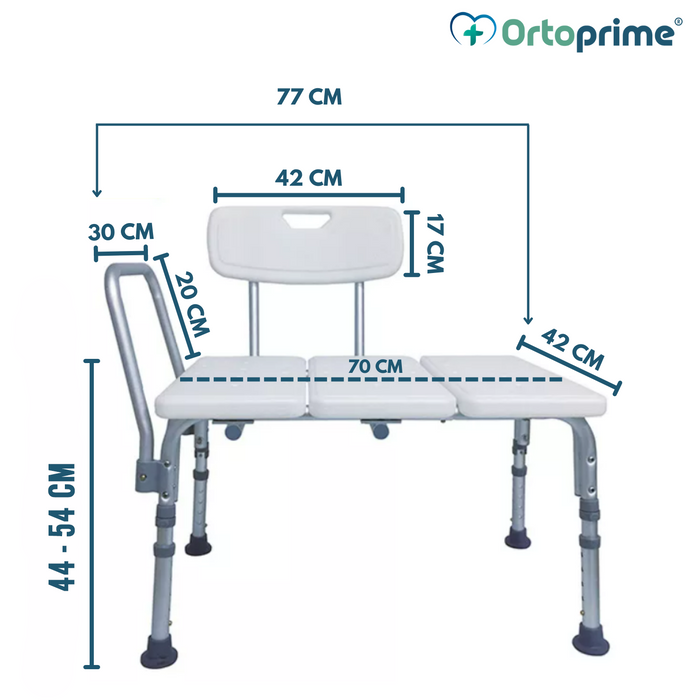 Sedia da Bagno Ortopedica per Trasferimento | Panca Doccia Sedile Universale