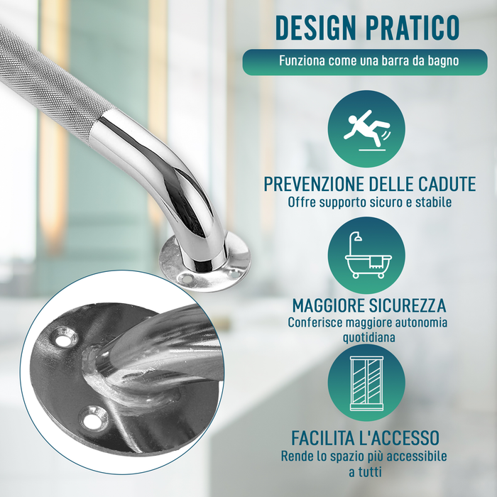 Maniglia Doccia in Acciaio Inossidabile per Bagno | 30 cm