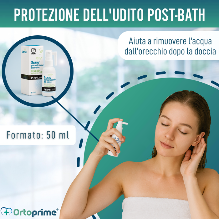 Spray per Asciugare le Orecchie | Soluzione a Tripla Azione