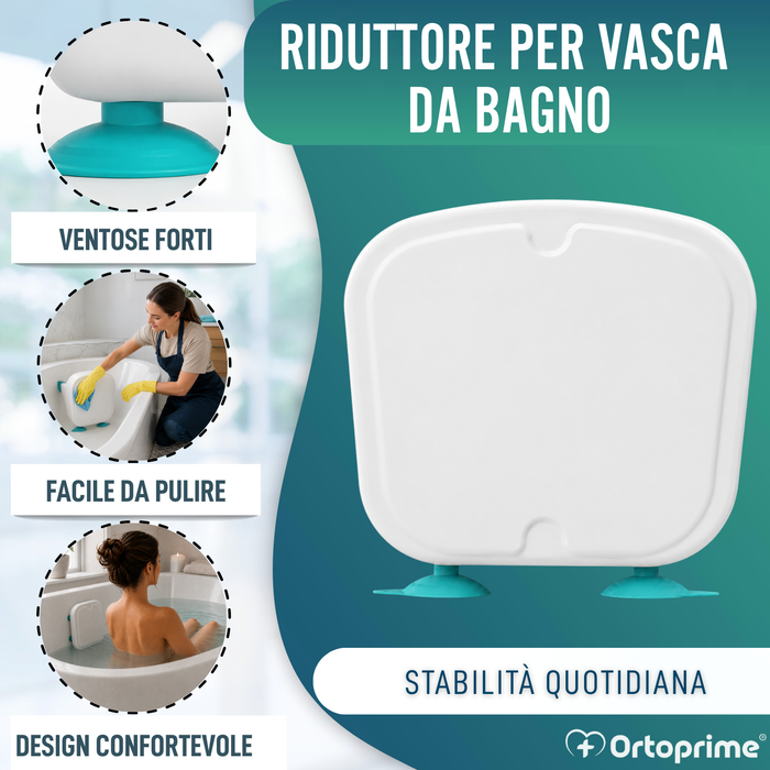 Supporto Riduttore per Vasca con Ventose | Adattabile