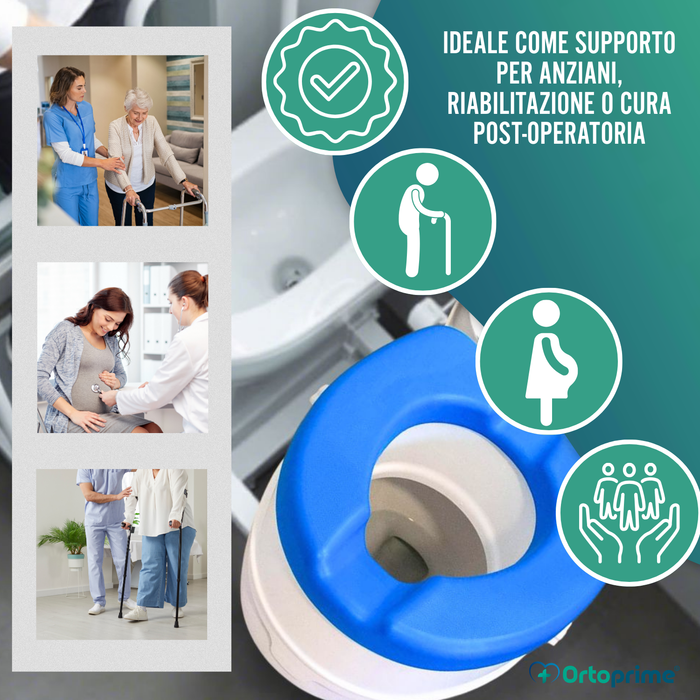 Elevatore WC Adulti 10cm Imbottito | Alzatore WC Universale