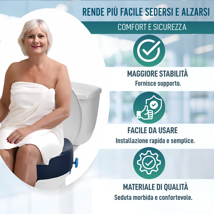 Elevatore WC 10 cm Morbido | Alzatore WC Adulti