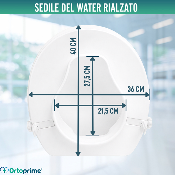Rialzo WC con Coperchio 10 cm | Universale