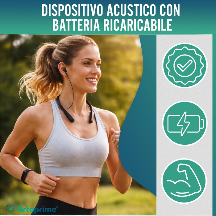 Amplificatore Acustico Ricaricabile con Riduzione Rumore