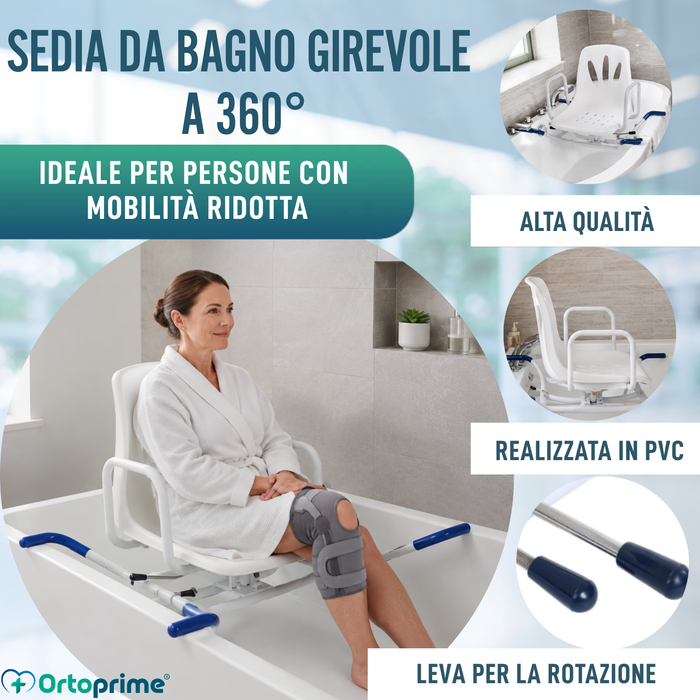 Sedia da Bagno Girevole 360º Comfort