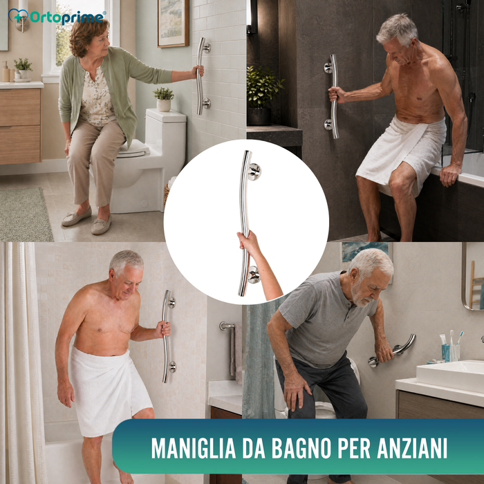 Barra di Sostegno per Bagno in Acciaio Inox | 35 cm