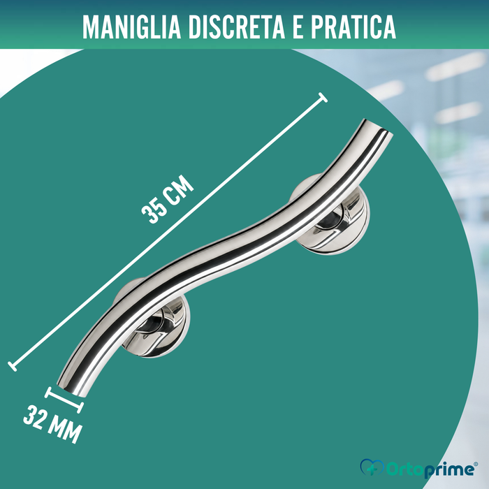 Barra di Sostegno per Bagno in Acciaio Inox | 35 cm