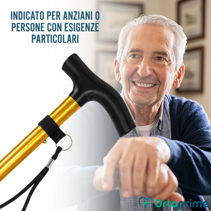 Bastone Pieghevole Regolabile ed Estensibile | Oro