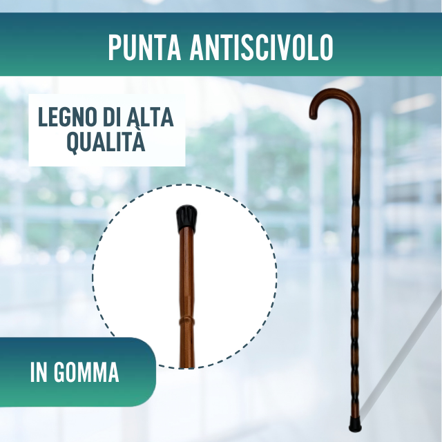 Bastoni per Adulti Ortopedici con Manici Curvi | 2 Design