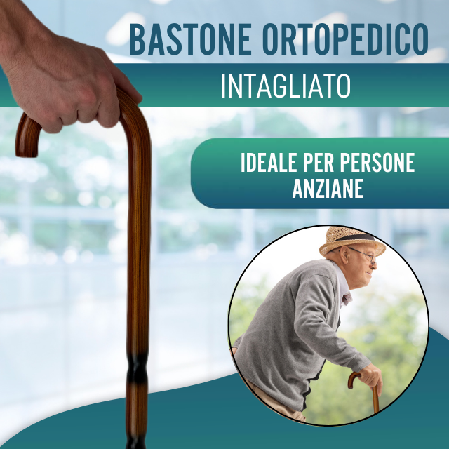 Bastoni per Adulti Ortopedici con Manici Curvi | 2 Design