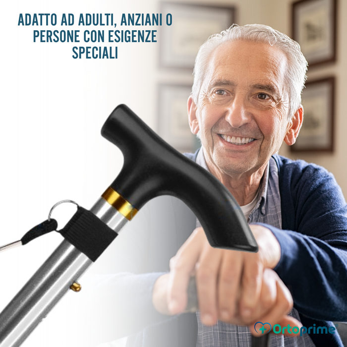 Bastone Ortopedico per Camminare Estensibile | Argento