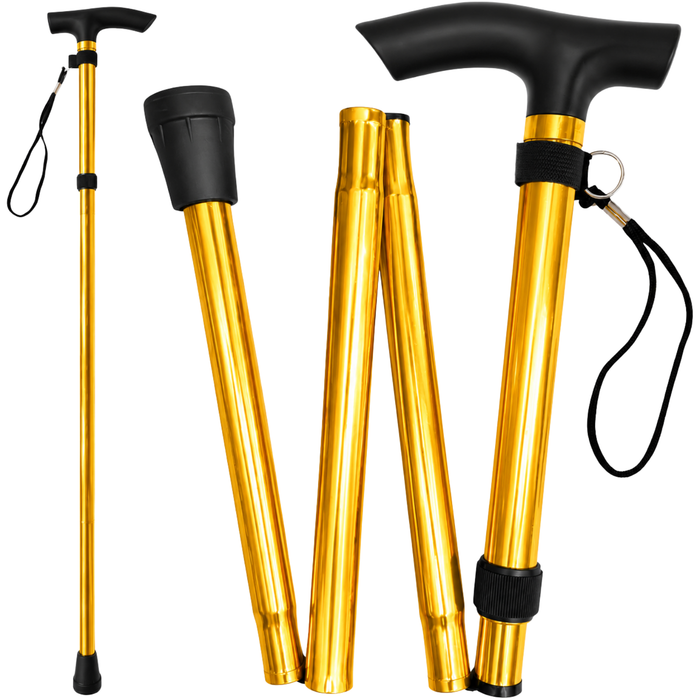 Bastone Pieghevole Regolabile ed Estensibile | Oro