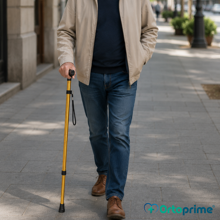 Bastone Pieghevole Regolabile ed Estensibile | Oro