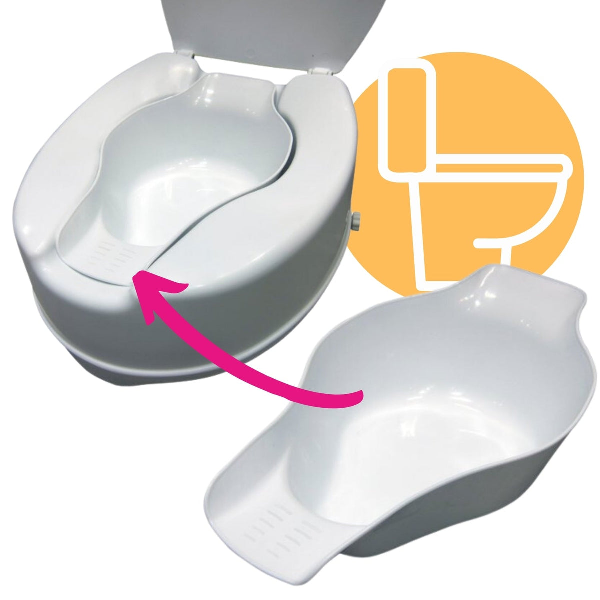 Sedile WC Portatile A Scatto Per Secchio Da 5 Galloni - PAHTTO Arancione - Ideale Per Campeggio - Foto 2