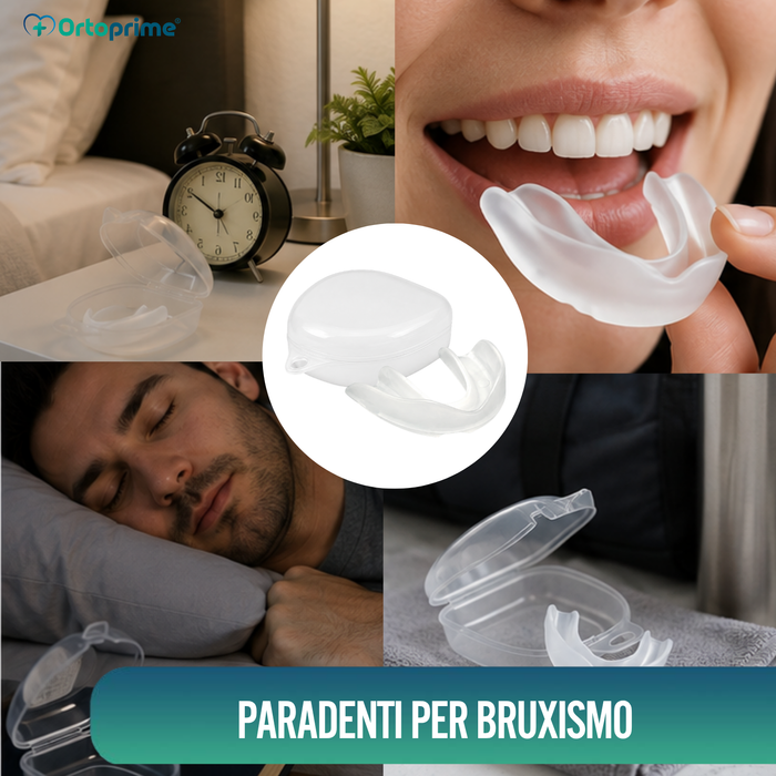 Ferula Dentale per Bruxismo Moldabile Riutilizzabile | Con Custodia