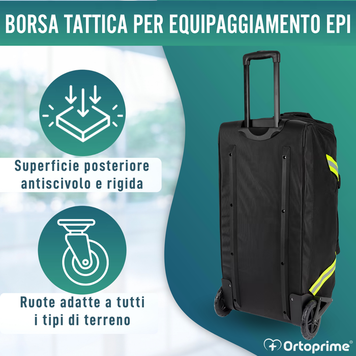 Borsa Trolley Professionale per Vigili del Fuoco con Ruote DPI