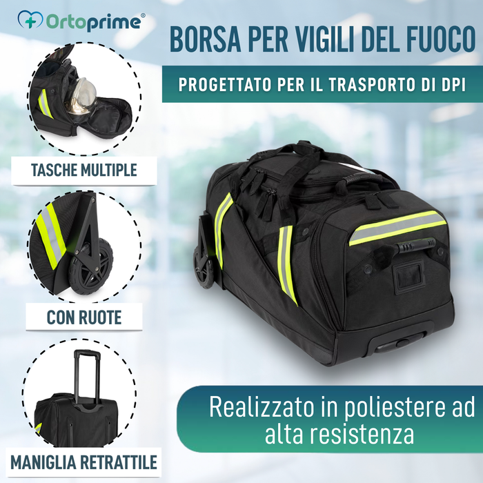 Borsa Trolley Professionale per Vigili del Fuoco con Ruote DPI