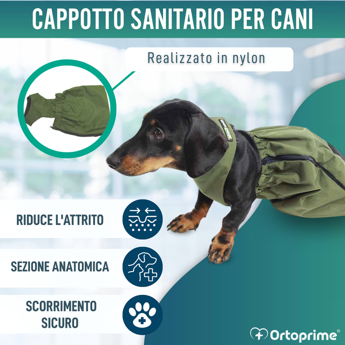 Cappotto in Nylon per Cani con Mobilità Ridotta | 6 Taglie