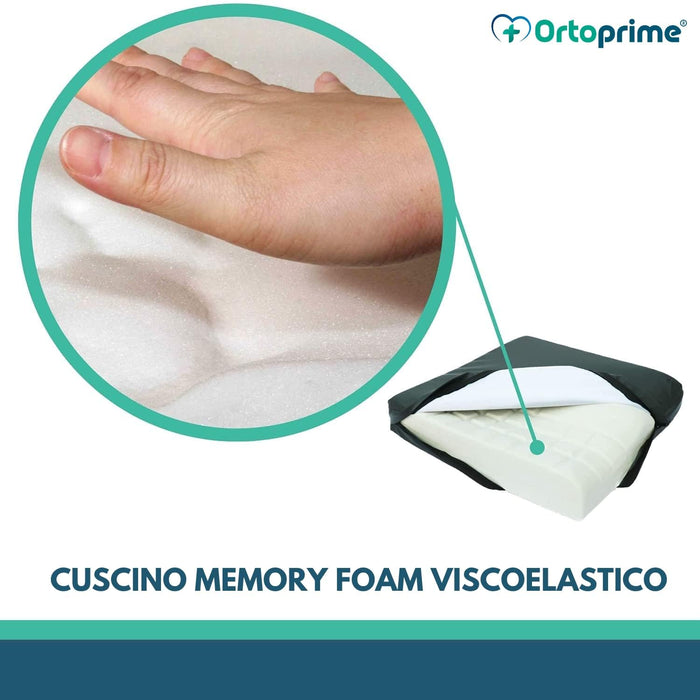 Cuscino Antidecubito per Sedia a Rotelle in Memory Foam 80kg/m3