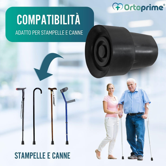 Punte per Bastoni Antiscivolo e Adattabili | 2 pz