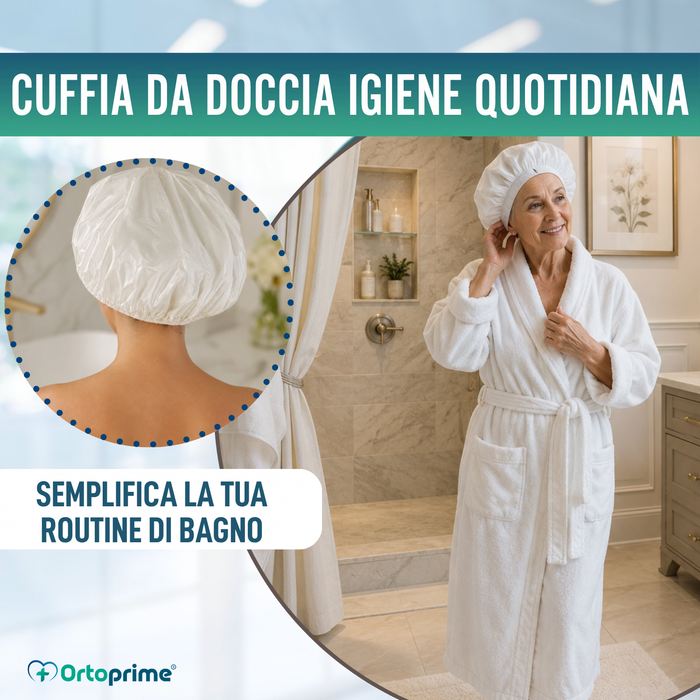 Cuffia da Doccia Riutilizzabile Lavabile Traspirante | Taglia Unica