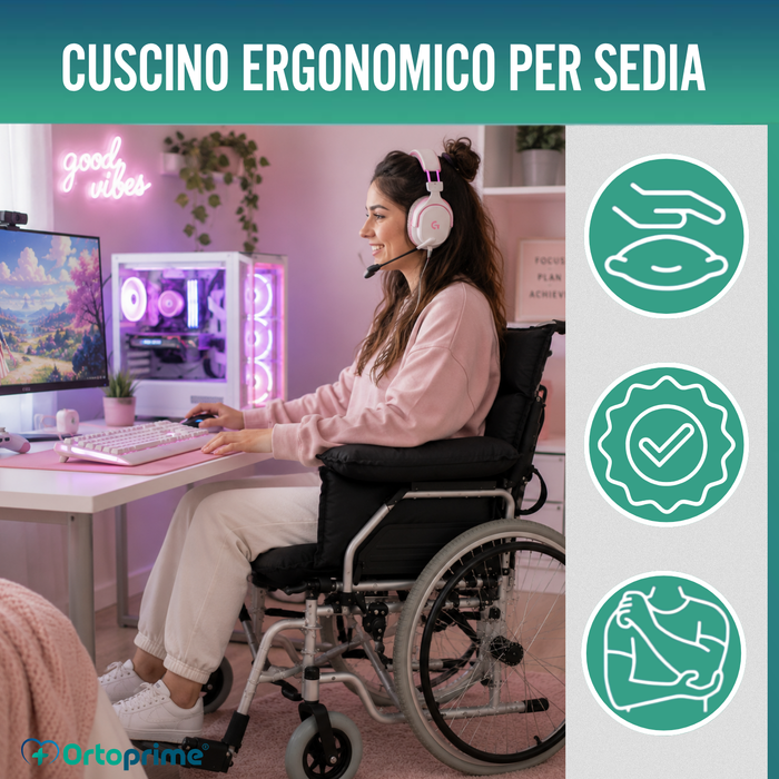 Protettore Antidecubito Cuscino per Sedia a Rotelle e Poltrona Relax