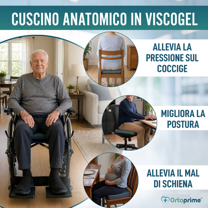 Cuscino Antidecubito Visco Gel Quadrato 85 kg/m3 | Impermeabile