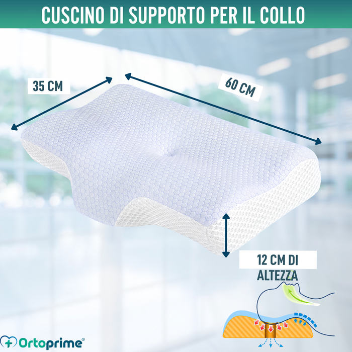 Cuscino Cervicale Ergonomico in Memory Foam | Riposo Ristoratore