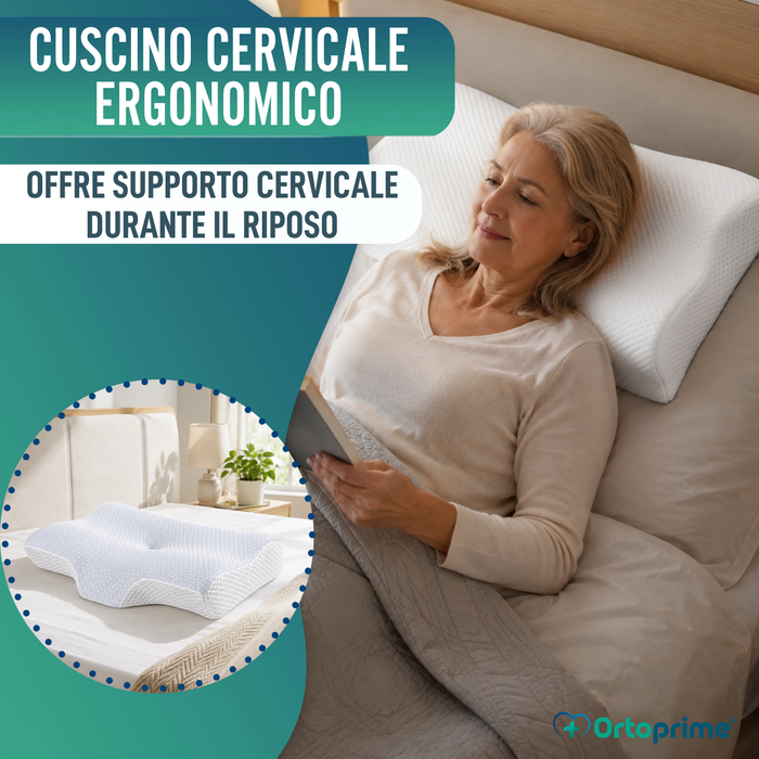 Cuscino Cervicale Ergonomico in Memory Foam | Riposo Ristoratore