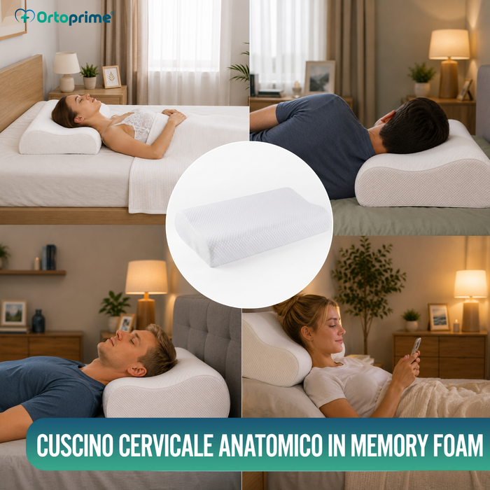 Cuscino Cervicale in Memory Foam | Supporto Efficace