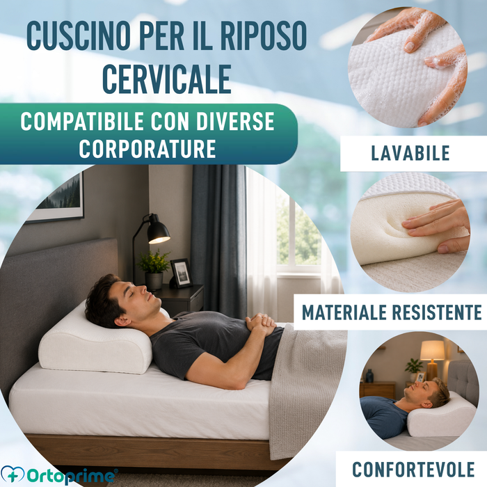 Cuscino Cervicale in Memory Foam | Supporto Efficace