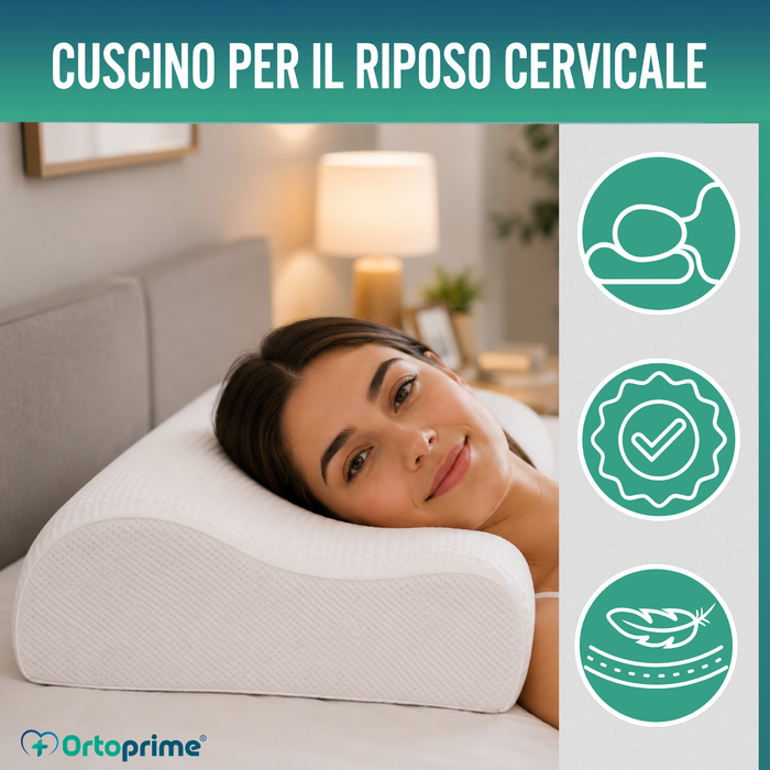 Cuscino Cervicale in Memory Foam | Supporto Efficace