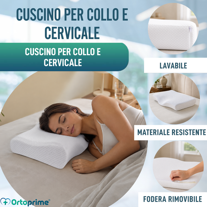 Cuscino Cervicale Ergonomico in Memory Foam | Riposo Ristoratore