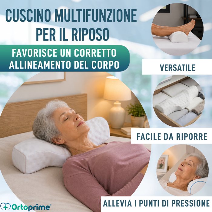 Cuscino Ergonomico Versatile | Cervicale, Ginocchia e Piedi