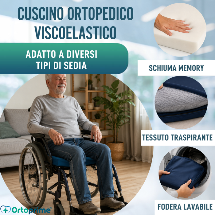 Cuscino Antidecubito in Memory Foam 50kg/m3