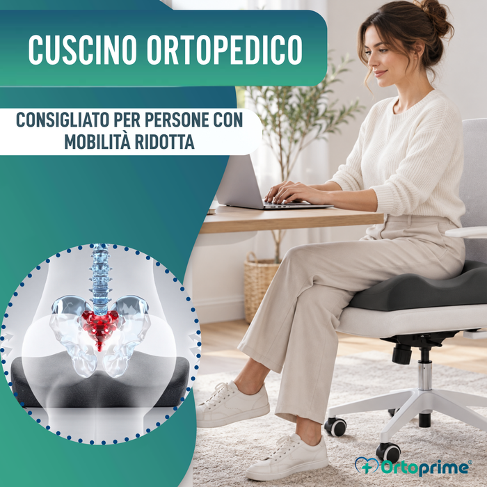 Cuscino Ortopedico Antiscivolo per Coccige | Ergonomico