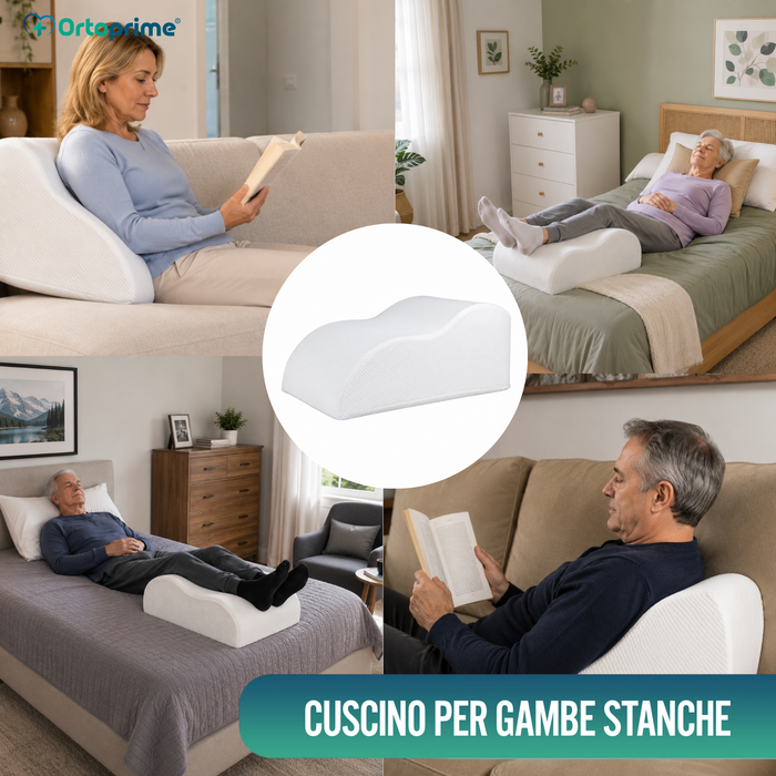 Cuscino per Gambe in Memory Foam | Cuscino Vascolare Effetto Memoria