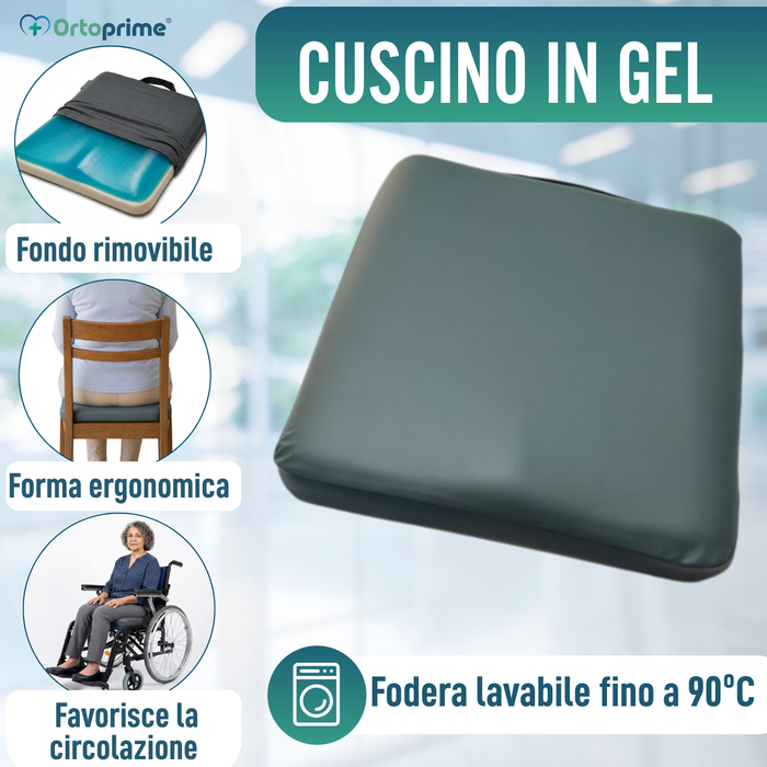 Cuscino Antidecubito Visco Gel Quadrato 85 kg/m3 | Impermeabile