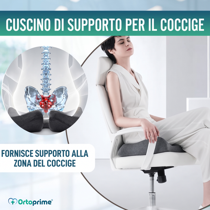 Cuscino Ortopedico Antiscivolo per Coccige | Ergonomico