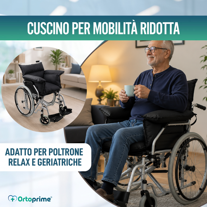 Protettore Antidecubito Cuscino per Sedia a Rotelle e Poltrona Relax
