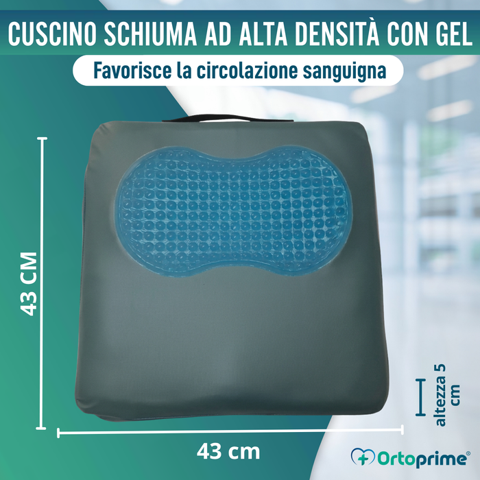 Cuscino Antidecubito Visco Gel per Sedia a Rotelle 85 kg/m3