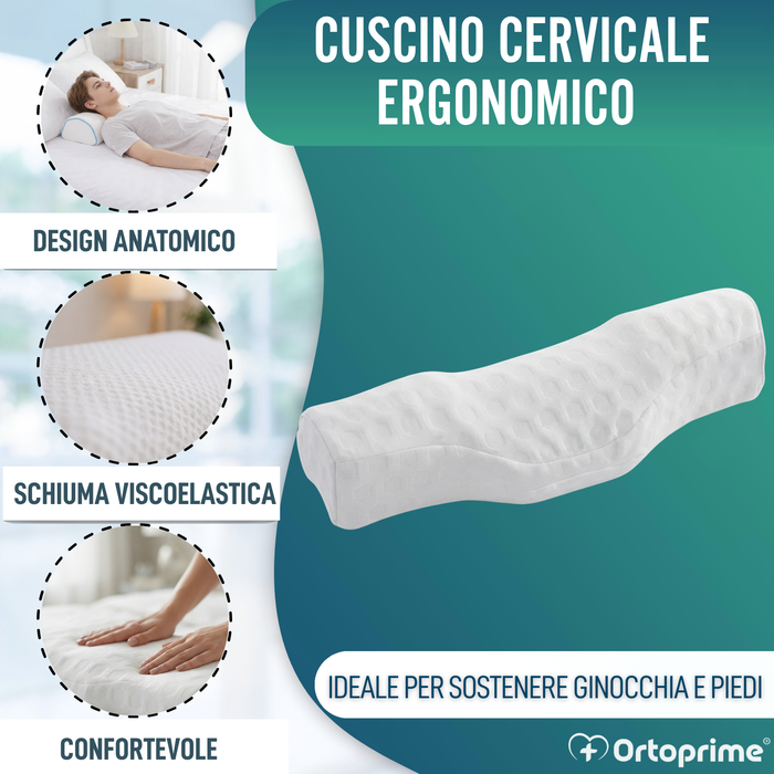 Cuscino Ergonomico Versatile | Cervicale, Ginocchia e Piedi
