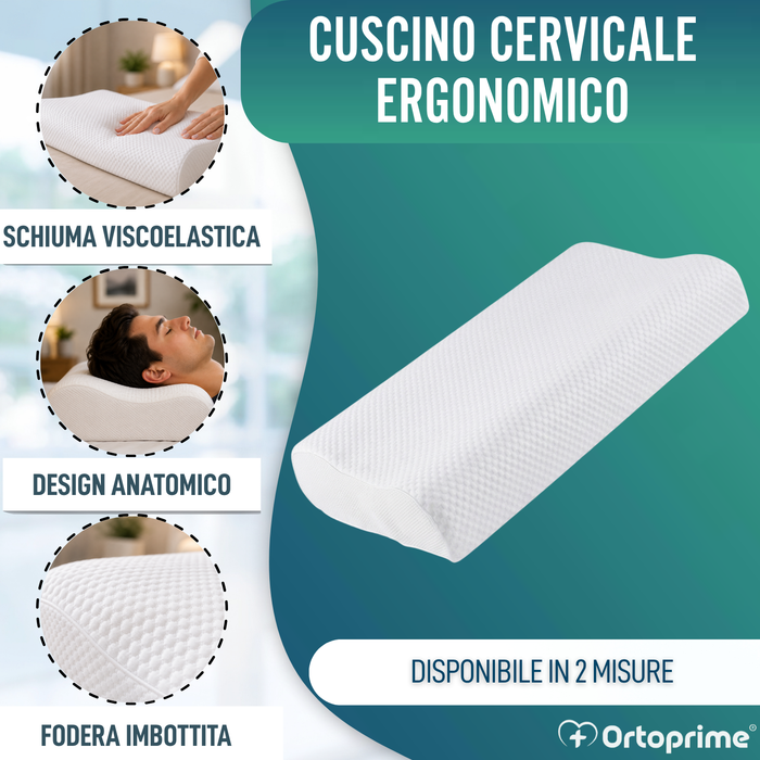 Cuscino Cervicale in Memory Foam | Supporto Efficace