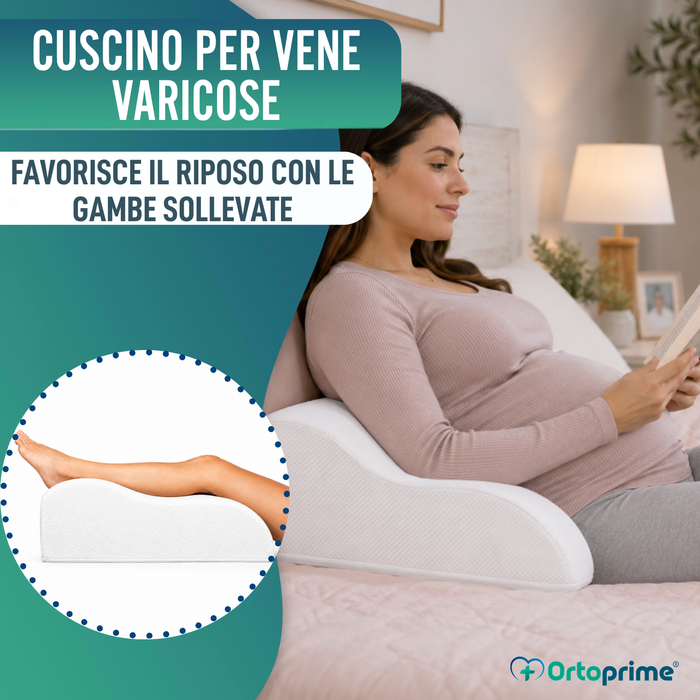 Cuscino per Gambe in Memory Foam | Cuscino Vascolare Effetto Memoria