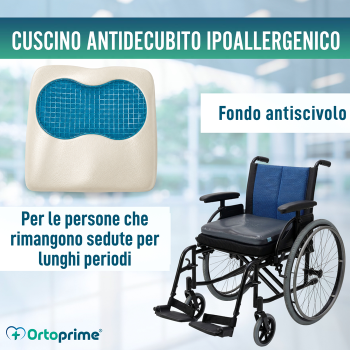Cuscino Antidecubito Visco Gel per Sedia a Rotelle 85 kg/m3