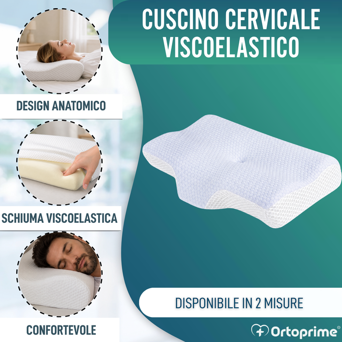 Cuscino Cervicale Ergonomico in Memory Foam | Riposo Ristoratore