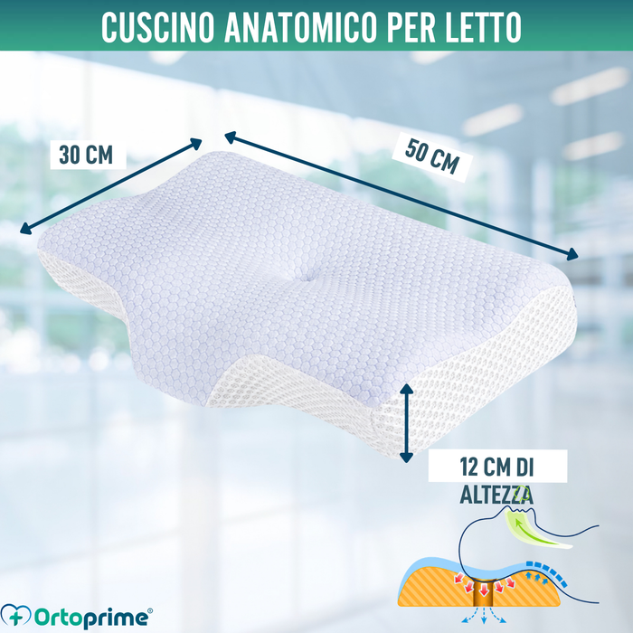 Cuscino Cervicale Ergonomico in Memory Foam | Riposo Ristoratore