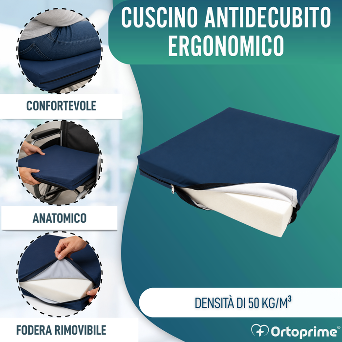 Cuscino Antidecubito in Memory Foam 50kg/m3