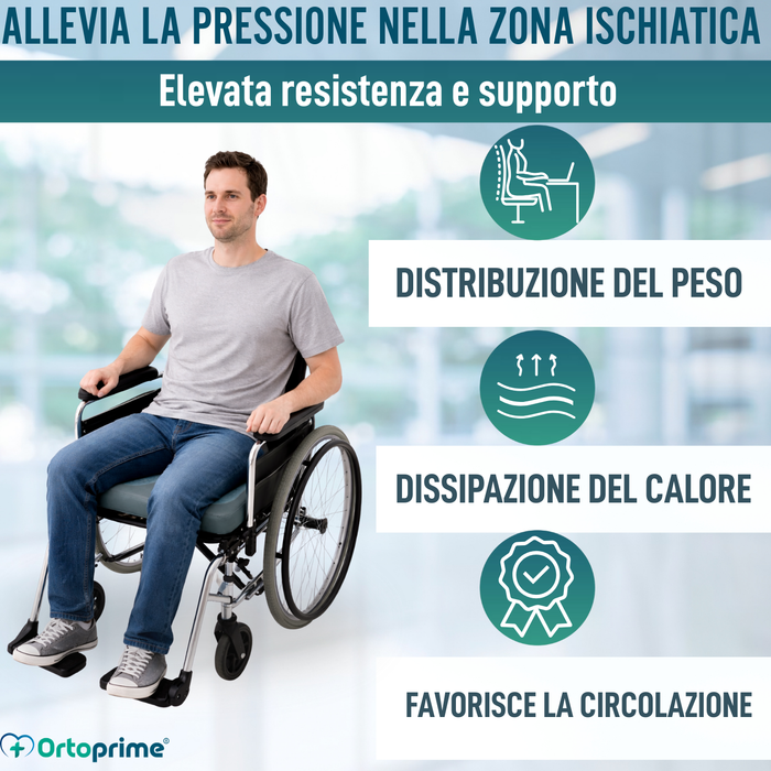 Cuscino Antidecubito Visco Gel a Ferro di Cavallo 85 kg/m3